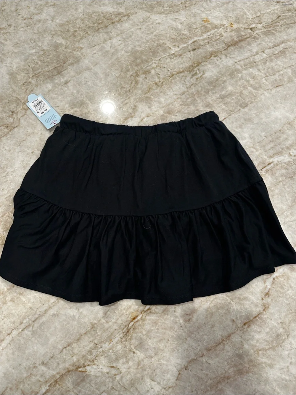 Cat & Jack Black Tiered Skirt with Drawstring